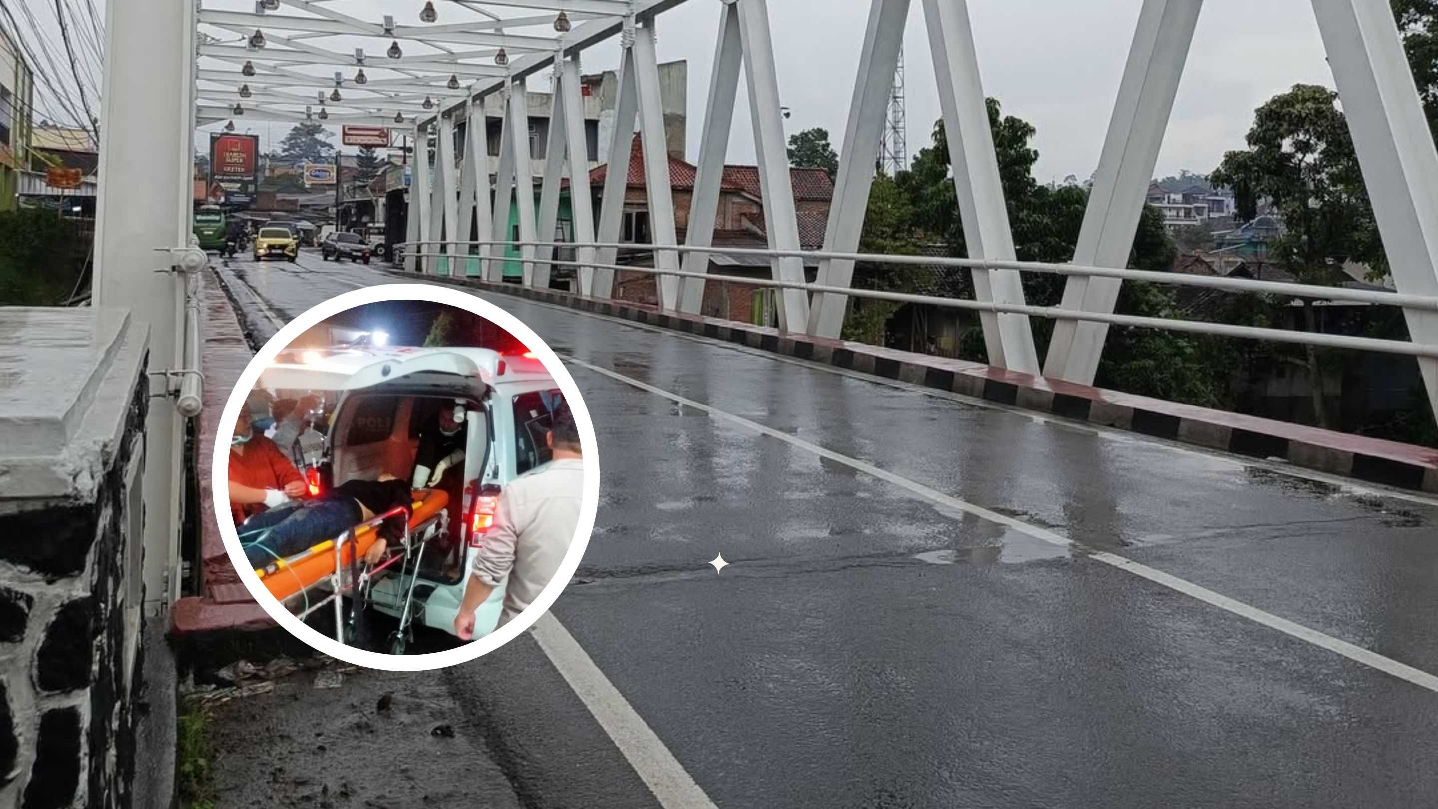 Diduga Coba Akhiri Hidup, Perempuan Melompat dari Jembatan Sasak Besi di Bayongbong Garut